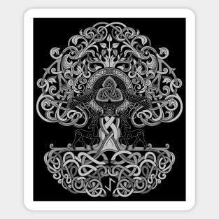 Yggdrasil Norse Viking Tree of Life Pagan Mythology Knotwork Sticker